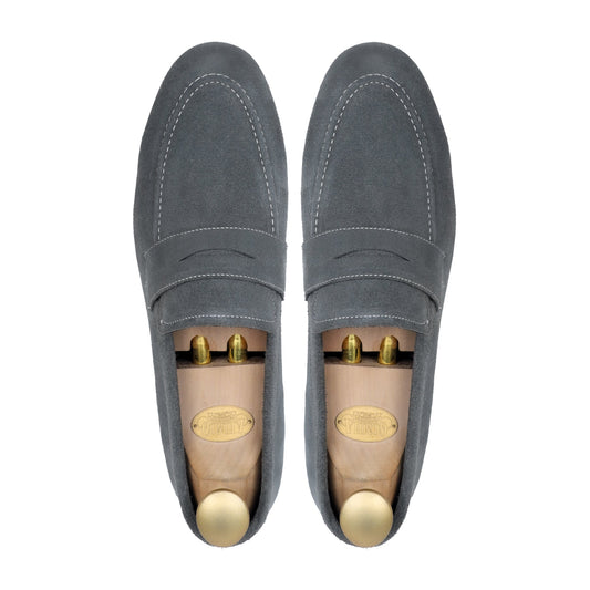 Men's Charcoal Grey Suede Leather Loafer - Premium Quality