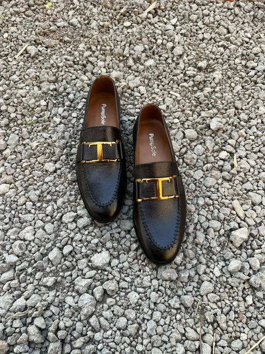 Brown T-Buckle Loafer – Full Leather Luxury Edition